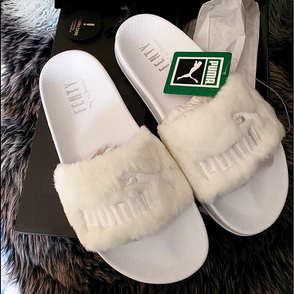 2016 Puma FENTY Slides by Rihanna WHITE Brand New!